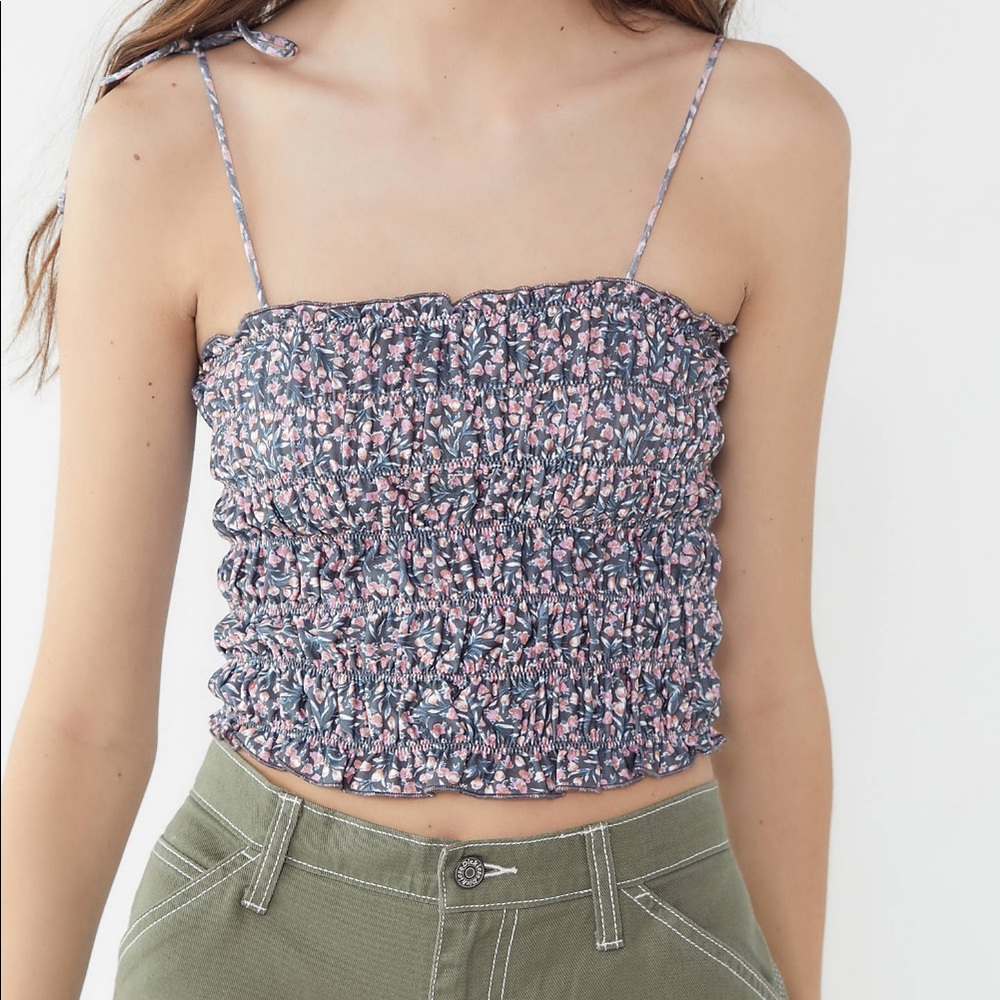 NWOT Urban Outfitters Tie Floral Tank Top